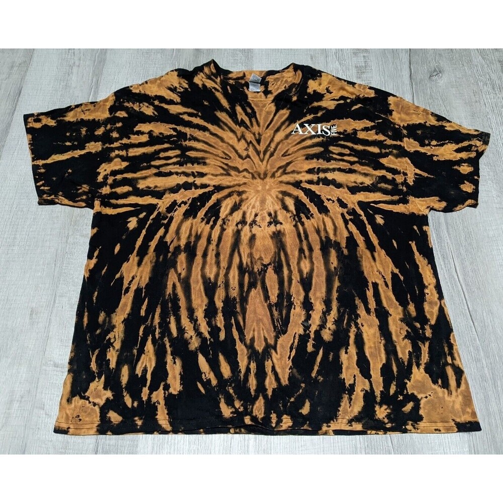 Men's Axis Spectacles Band Tee Spider Tie Dye Orange Black Sz 3XL T-Shirt